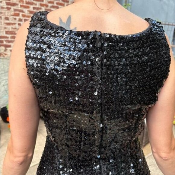 Vintage 1960s Black Sequin Cocktail Dress – Parade New York - Picture 4 of 10